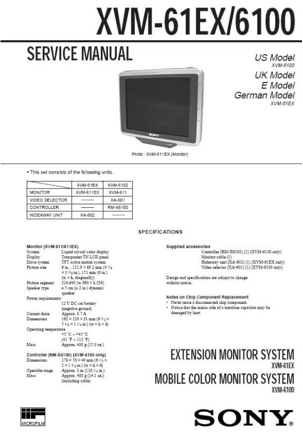 XVM-61EX, XVM-6100